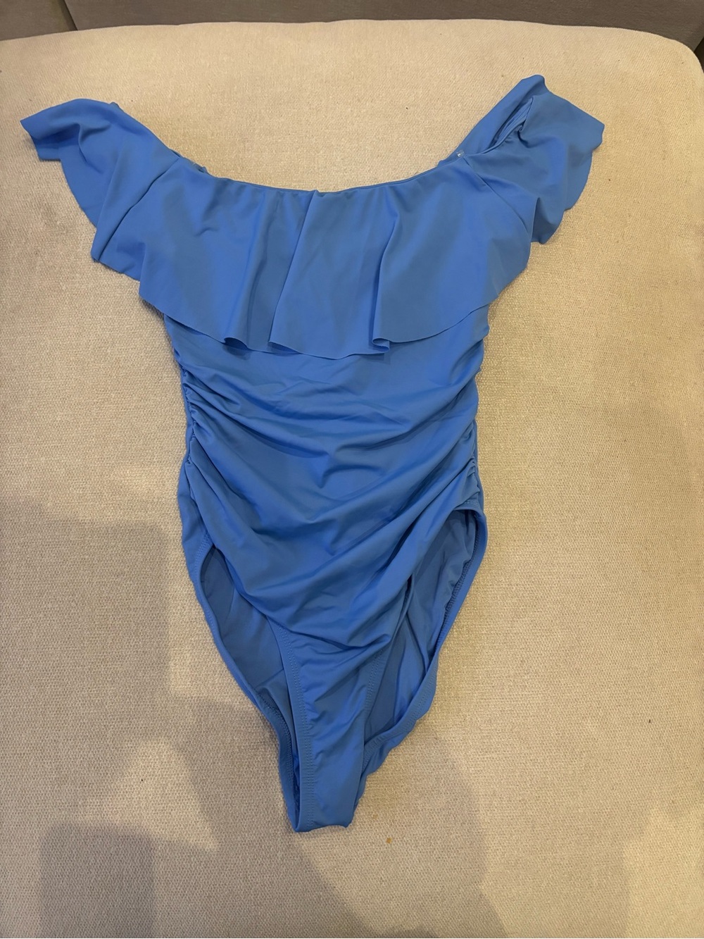 La Blanca Blue Ruffled One-Piece Swimsuit